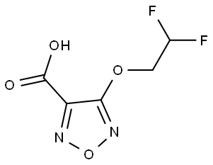 1,2,5-Oxadiazole-3-carboxylic acid, 4-(2,2-difluoroethoxy)- Struktur