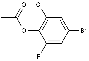 Phenol, 4-bromo-2-chloro-6-fluoro-, 1-acetate Struktur