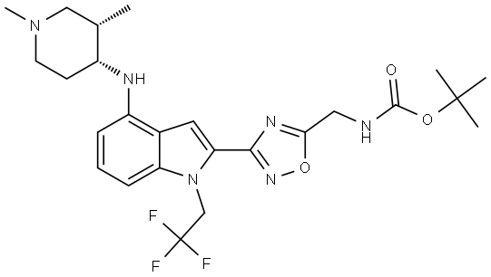 8-bromo-5-(((5-fluoro-2,3-dihydrobenzofuran-4-yl)methyl)amino)imidazo[1,2-c]pyrimidine-2-carbonitrile Struktur