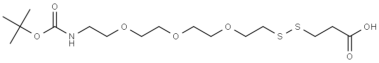 Boc-amino-PEG3-SS-acid Struktur