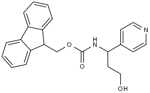 (9H-fluoren-9-yl)methyl (3-hydroxy-1-(pyridin-4-yl)propyl)carbamate Struktur