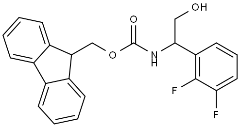 (9H-fluoren-9-yl)methyl (1-(2,3-difluorophenyl)-2-hydroxyethyl)carbamate Struktur