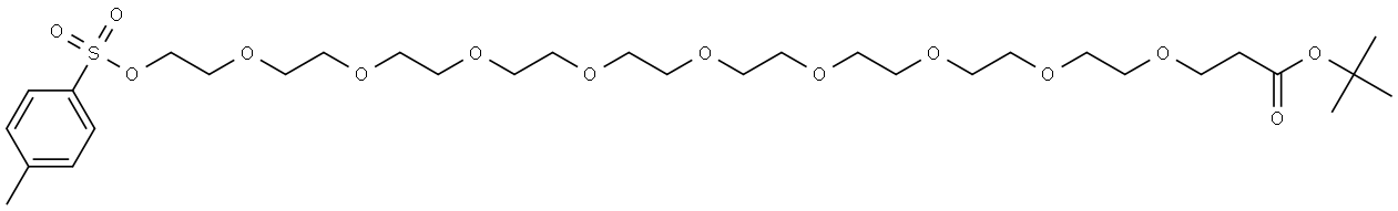 Tos-PEG10-COOtBu Struktur