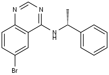 6-bromo-N-[(1R)-1-phenylethyl]quinazolin-4-amine Struktur