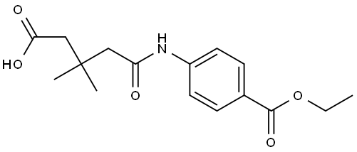 Benzoic acid, 4-[(4-carboxy-3,3-dimethyl-1-oxobutyl)amino]-, 1-ethyl ester Struktur