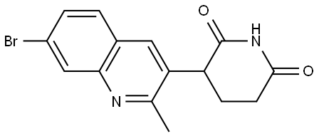 3-(7-Bromo-2-methylquinolin-3-yl)piperidine-2,6-dione Struktur