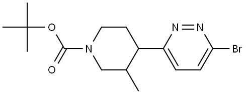 tert-butyl 4-(6-bromopyridazin-3-yl)-3-methylpiperidine-1-carboxylate Struktur