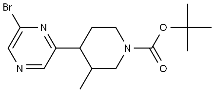 tert-butyl 4-(6-bromopyrazin-2-yl)-3-methylpiperidine-1-carboxylate Struktur