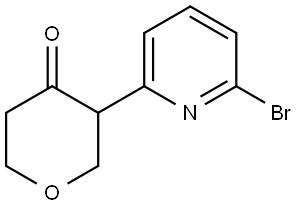 3-(6-bromopyridin-2-yl)tetrahydro-4H-pyran-4-one Struktur