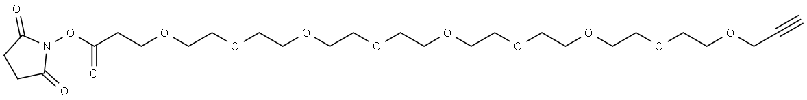 Propargyl-PEG9-NHS ester Struktur