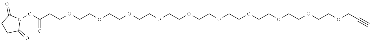 Propargyl-PEG10-NHS ester Struktur