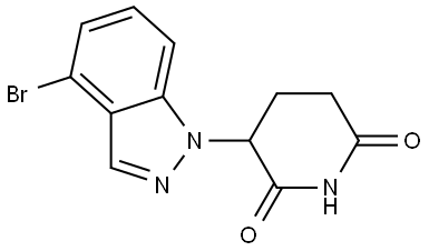 2,6-Piperidinedione, 3-(4-bromo-1H-indazol-1-yl)- Struktur