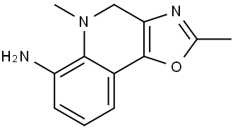 2,5-dimethyl-4,5-dihydrooxazolo[4,5-c]quinolin-6-amine Struktur