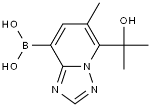 Boronic acid, B-[5-(1-hydroxy-1-methylethyl)-6-methyl[1,2,4]triazolo[1,5-a]pyridin-8-yl]- Struktur