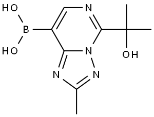 Boronic acid, B-[5-(1-hydroxy-1-methylethyl)-2-methyl[1,2,4]triazolo[1,5-c]pyrimidin-8-yl]- Struktur