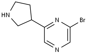 2-bromo-6-(pyrrolidin-3-yl)pyrazine Struktur