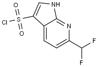 1H-Pyrrolo[2,3-b]pyridine-3-sulfonyl chloride, 6-(difluoromethyl)- Struktur