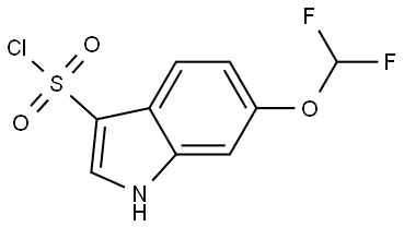 1H-Indole-3-sulfonyl chloride, 6-(difluoromethoxy)- Struktur