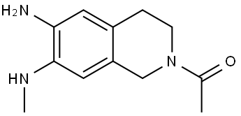 1-(6-Amino-7-(methylamino)-3,4-dihydroisoquinolin-2(1H)-yl)ethan-1-one Struktur