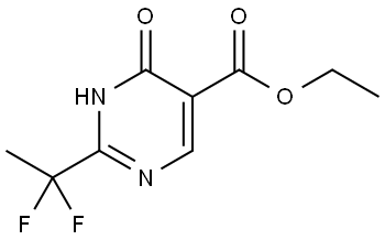 Ethyl 2-(1,1-Difluoroethyl)-4-hydroxypyrimidine-5-carboxylate Struktur