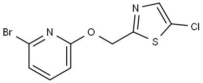 2-bromo-6-[(5-chloro-1,3-thiazol-2-yl)methoxy]pyridine Struktur