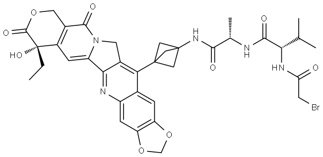 Br-Val-Ala-NH2-bicyclo[1.1.1]pentane-7-MAD-MDCPT Struktur