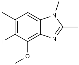 1,2,6-Trimethyl-5-iodo-4-methoxy-1H-benzimidazole Struktur