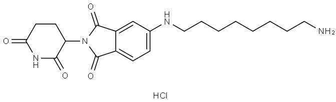 Pomalidomide-5-C8-NH2 hydrochloride Struktur