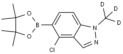 4-Chloro-1-(methyl-d3)-5-(4,4,5,5-tetramethyl-1,3,2-dioxaborolan-2-yl)-1H-indazole Struktur