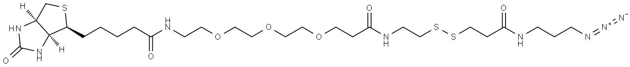 Biotin-PEG3-SS-azide Struktur