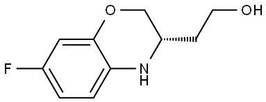 2H-1,4-Benzoxazine-3-ethanol, 7-fluoro-3,4-dihydro-, (3S)- Struktur