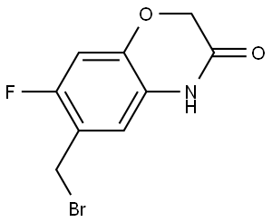 2H-1,4-Benzoxazin-3(4H)-one, 6-(bromomethyl)-7-fluoro- Struktur