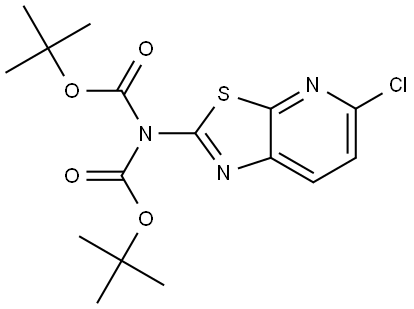 Imidodicarbonic acid, 2-(5-chlorothiazolo[5,4-b]pyridin-2-yl)-, 1,3-bis(1,1-dimethylethyl) ester Struktur