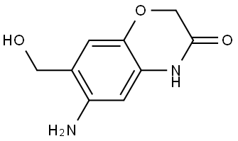 2H-1,4-Benzoxazin-3(4H)-one, 6-amino-7-(hydroxymethyl)- Struktur