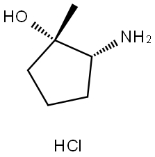 Cyclopentanol, 2-amino-1-methyl-, hydrochloride (1:1), (1S,2R)- Struktur