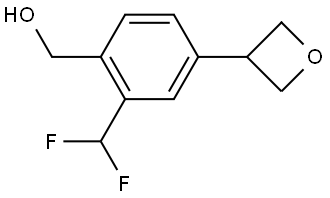 Benzenemethanol, 2-(difluoromethyl)-4-(3-oxetanyl)- Struktur