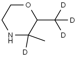 3-methyl-2-(methyl-d3)morpholine-3-d Struktur