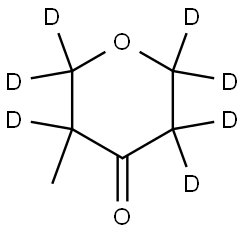 3-methyltetrahydro-4H-pyran-4-one-2,2,3,5,5,6,6-d7 Struktur