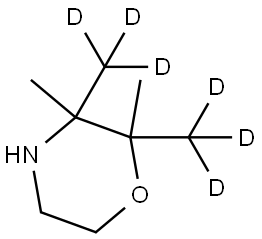 2,3-dimethyl-2,3-bis(methyl-d3)morpholine Struktur