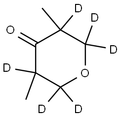 3,5-dimethyltetrahydro-4H-pyran-4-one-2,2,3,5,6,6-d6 Struktur