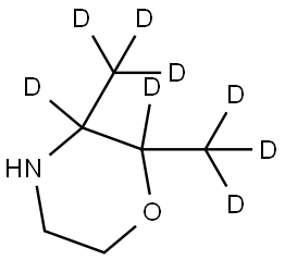 2,3-bis(methyl-d3)morpholine-2,3-d2 Struktur