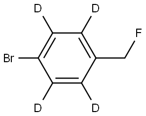 1-bromo-4-(fluoromethyl)benzene-2,3,5,6-d4 Struktur