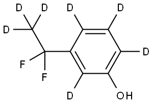 3-(1,1-difluoroethyl-2,2,2-d3)phen-2,4,5,6-d4-ol Struktur