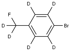 1-bromo-4-(fluoromethyl-d2)benzene-2,3,5,6-d4 Struktur