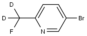 5-bromo-2-(fluoromethyl-d2)pyridine Struktur