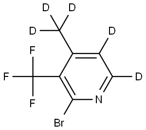 2-bromo-4-(methyl-d3)-3-(trifluoromethyl)pyridine-5,6-d2 Struktur