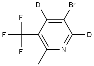 5-bromo-2-methyl-3-(trifluoromethyl)pyridine-4,6-d2 Struktur