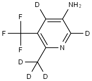 6-(methyl-d3)-5-(trifluoromethyl)pyridin-2,4-d2-3-amine Struktur