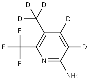 5-(methyl-d3)-6-(trifluoromethyl)pyridin-3,4-d2-2-amine Struktur