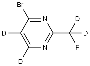 4-bromo-2-(fluoromethyl-d2)pyrimidine-5,6-d2 Struktur